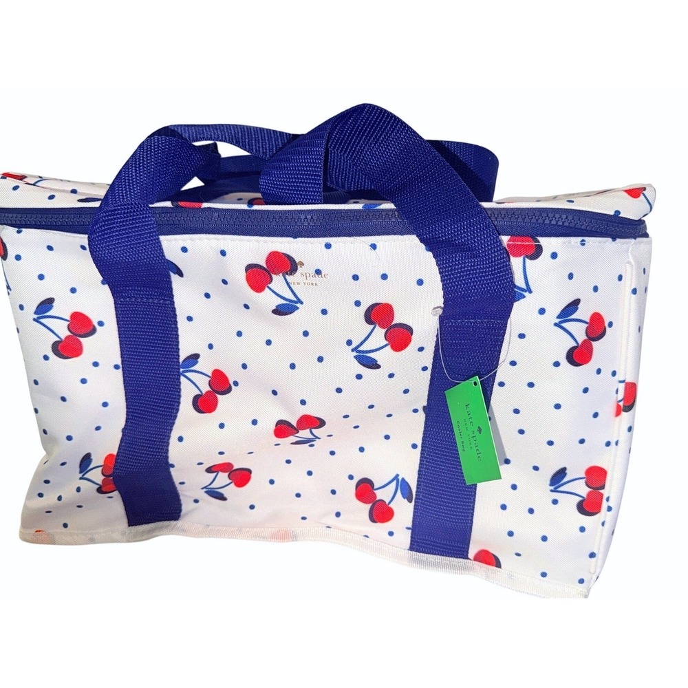 Kate Spade New York Cherry Print Insulated Cooler Tote Bag NWT 16" Large